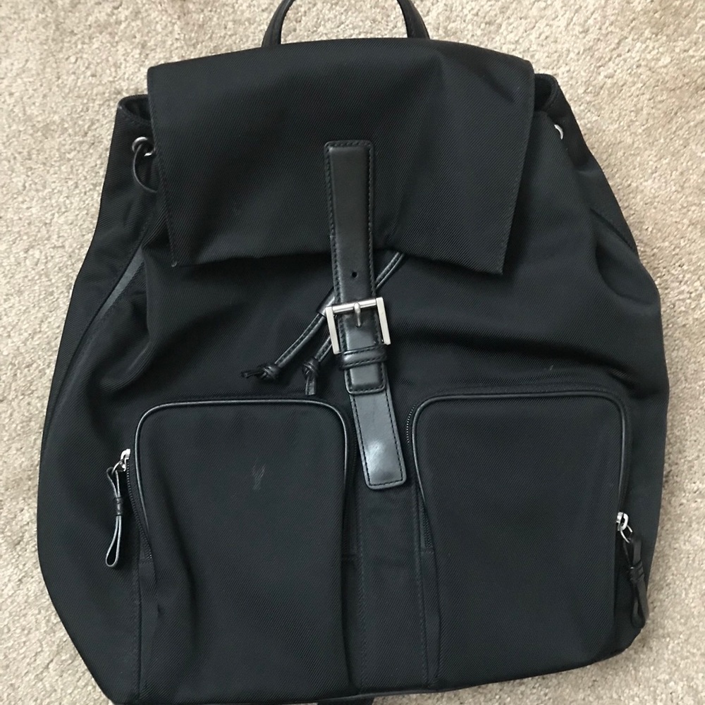 Coach black nylon backpack